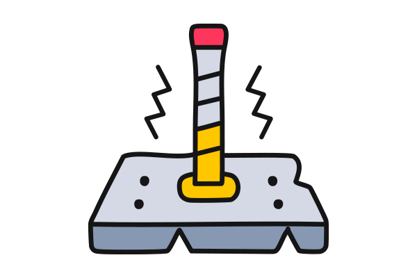 crushed outrigger pad
